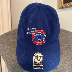 47 Blue Fitted Cap with Embroidered Logo